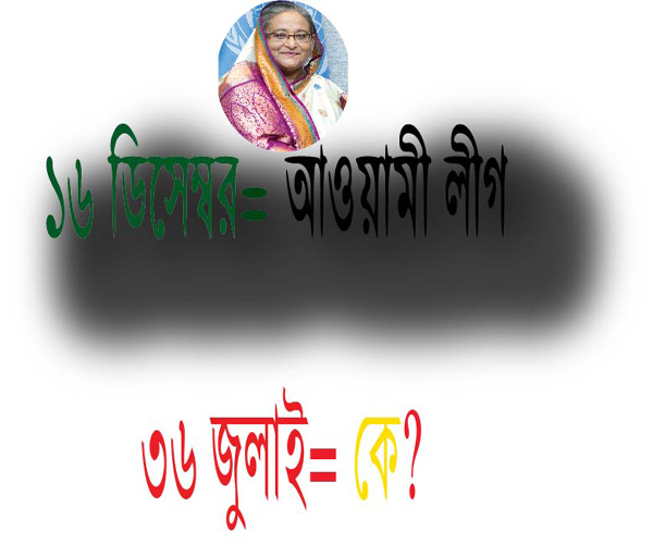 ১৬ ডিসেম্বর হরণ করেছিল আওয়ামী লীগ ৩৬ জুলাই হরণ করবে কে?