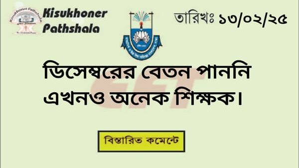 ডিসেম্বরের বেতন পাননি এখনও অনেক শিক্ষক।