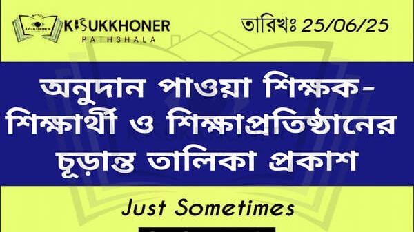 অনুদান পাওয়া শিক্ষক-শিক্ষার্থী ও শিক্ষাপ্রতিষ্ঠানের চূড়ান্ত তালিকা প্রকাশ
