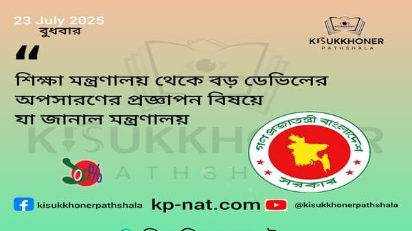 শিক্ষা মন্ত্রণালয় থেকে বড় ডেভিলের অপসারণের প্রজ্ঞাপন বিষয়ে যা জানাল মন্ত্রণালয়