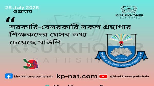 সরকারি-বেসরকারি সকল গ্রন্থাগার শিক্ষকদের যেসব তথ্য চেয়েছে মাউশি