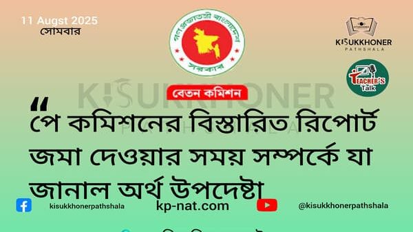 পে কমিশনের বিস্তারিত রিপোর্ট জমা দেওয়ার সময় সম্পর্কে যা জানাল অর্থ উপদেষ্টা 