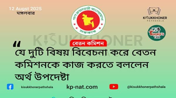 যে দুটি বিষয় বিবেচনা করে বেতন কমিশনকে কাজ করতে বললেন অর্থ উপদেষ্টা