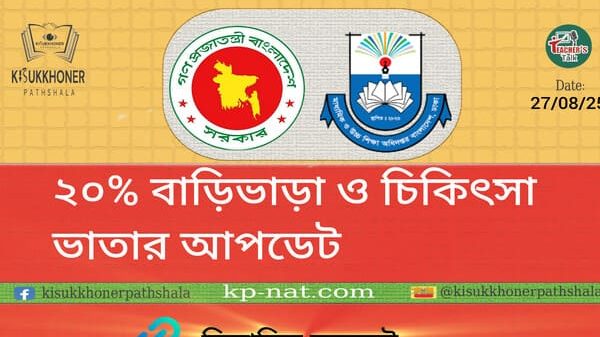 ২০% বাড়িভাড়া ও চিকিৎসা ভাতার আপডেট