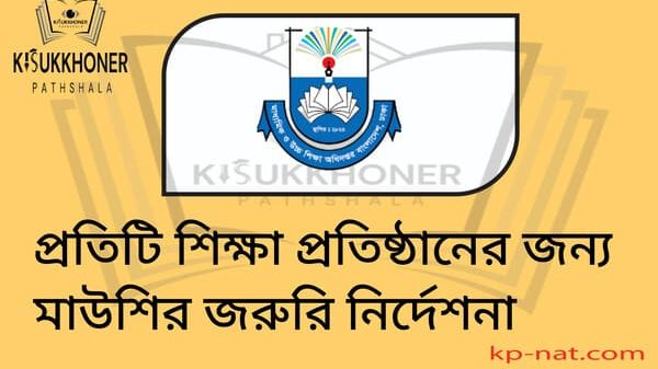 প্রতিটি শিক্ষা প্রতিষ্ঠানের জন্য মাউশির জরুরি নির্দেশনা