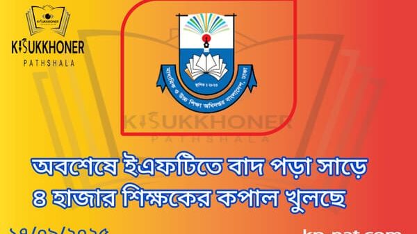 অবশেষে ইএফটিতে বাদ পড়া সাড়ে ৪ হাজার শিক্ষকের কপাল খুলছে