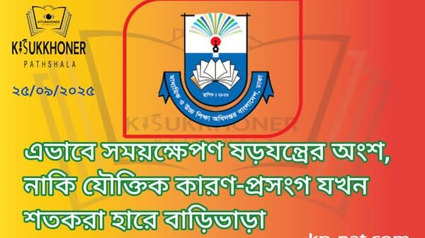 এভাবে সময়ক্ষেপণ ষড়যন্ত্রের অংশ, নাকি যৌক্তিক কারণ-প্রসংগ যখন শতকরা হারে বাড়িভাড়া