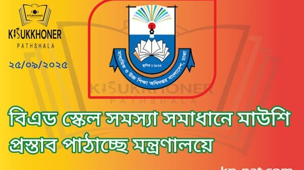 বিএড স্কেল সমস্যা সমাধানে মাউশি প্রস্তাব পাঠাচ্ছে মন্ত্রণালয়ে
