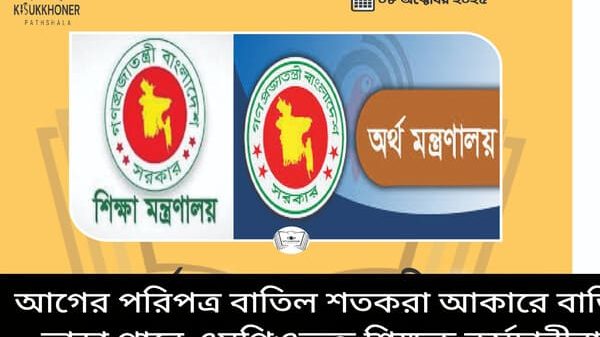 আগের পরিপত্র বাতিল শতকরা আকারে বাড়ি ভাড়া পাবে এমপিওভুক্ত শিক্ষক কর্মচারীরা