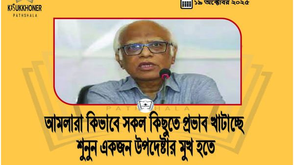আমলারা কিভাবে সকল কিছুতে প্রভাব খাটাচ্ছে শুনুন একজন উপদেষ্টার মুখ হতে