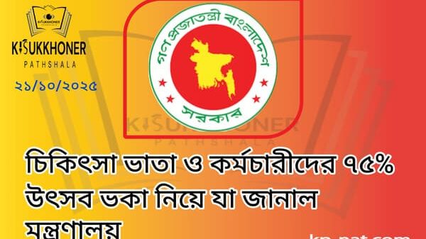 চিকিৎসা ভাতা ও কর্মচারীদের ৭৫% উৎসব ভকা নিয়ে যা জানাল মন্ত্রণালয়