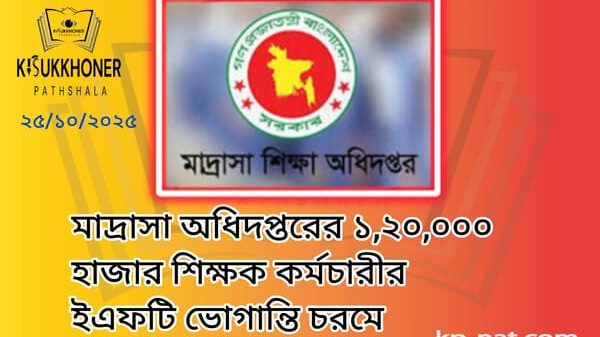 মাদ্রাসা অধিদপ্তরের ১,২০,০০০ হাজার শিক্ষক কর্মচারীর ইএফটি ভোগান্তি চরমে