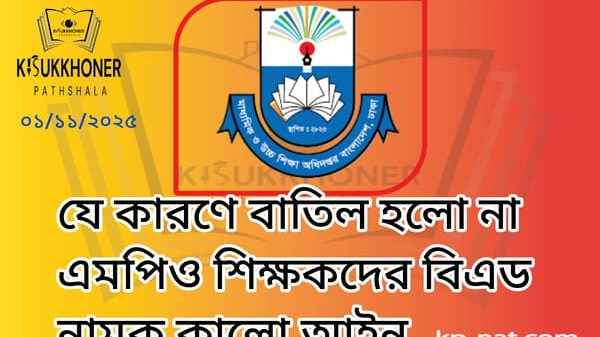 যে কারণে বাতিল হলো না এমপিও শিক্ষকদের বিএড নামক কালো আইন