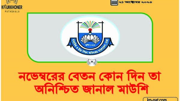নভেম্বরের বেতন কোন দিন তা অনিশ্চিত জানাল মাউশি