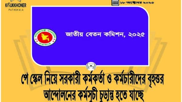পে স্কেল নিয়ে সরকারী কর্মকর্তা ও কর্মচারীদের বৃহত্তর আন্দোলনের কর্মসুচী চুড়ান্ত হতে যাচ্ছে