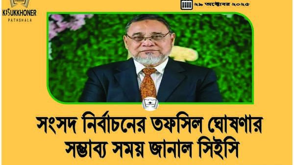 সংসদ নির্বাচনের তফসিল ঘোষণার সম্ভাব্য সময় জানাল সিইসি