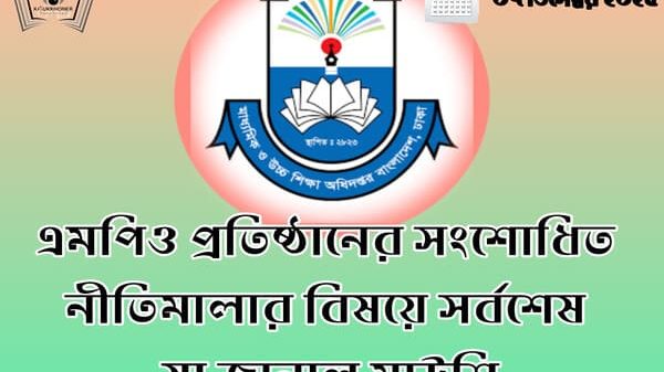 এমপিও প্রতিষ্ঠানের সংশোধিত নীতিমালার বিষয়ে সর্বশেষ যা জানাল মাউশি