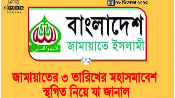 জামায়াতের ৩ তারিখের মহাসমাবেশ স্থগিত নিয়ে যা জানাল