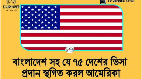 বাংলাদেশ সহ যে ৭৫ দেশের ভিসা প্রদান স্থগিত করল আমেরিকা
