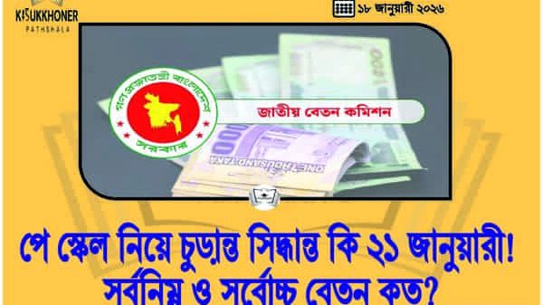 পে স্কেল নিয়ে চুড়ান্ত সিদ্ধান্ত কি ২১ জানুয়ারী! সর্বনিম্ন ও সর্বোচ্চ বেতন কত?