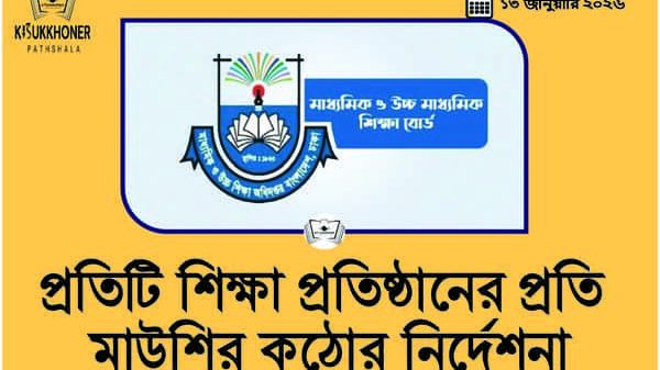 প্রতিটি শিক্ষা প্রতিষ্ঠানের প্রতি মাউশির কঠোর নির্দেশনা