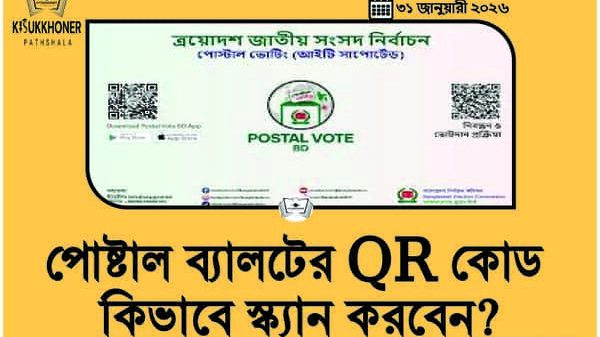 পোষ্টাল ব্যালটের QR কোড কিভাবে স্ক্যান করবেন?