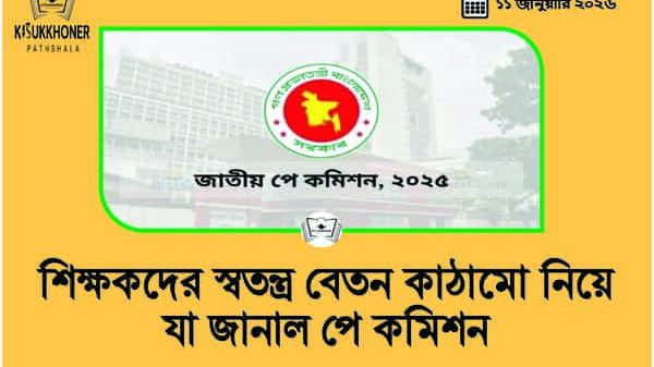 শিক্ষকদের স্বতন্ত্র বেতন কাঠামো নিয়ে যা জানাল পে কমিশন