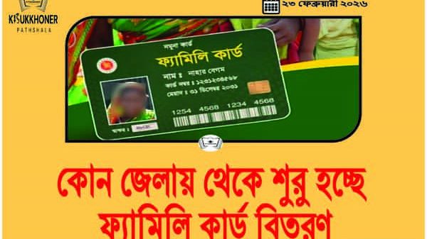 কোন জেলায় থেকে শুরু হচ্ছে ফ্যামিলি কার্ড বিতরণ