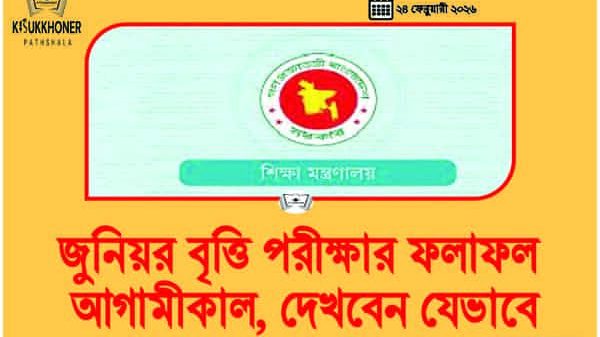 জুনিয়র বৃত্তি পরীক্ষার ফলাফল আগামীকাল, দেখবেন যেভাবে
