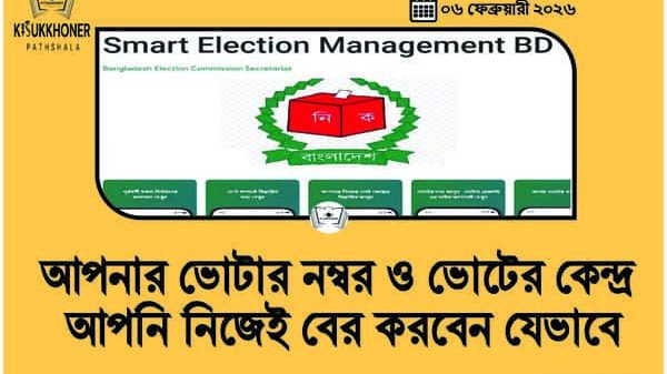 আপনার ভোটার নম্বর ও ভোটের কেন্দ্র আপনি নিজেই বের করবেন যেভাবে