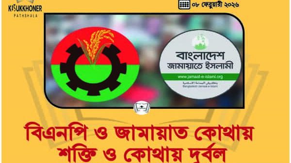 বিএনপি ও জামায়াত কোথায় শক্তি ও কোথায় দুর্বল