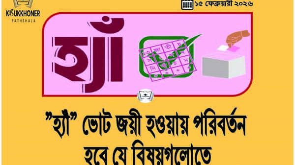 ”হ্যাঁ” ভোট জয়ী হওয়ায় পরিবর্তন হবে যে বিষয়গুলোতে