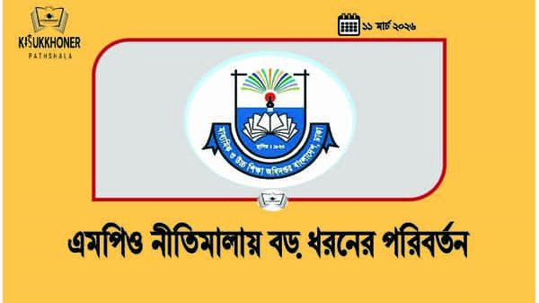 এমপিও নীতিমালায় বড় ধরনের পরিবর্তন