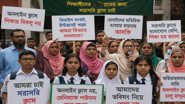 অনলাইন ক্লাশ চাই না